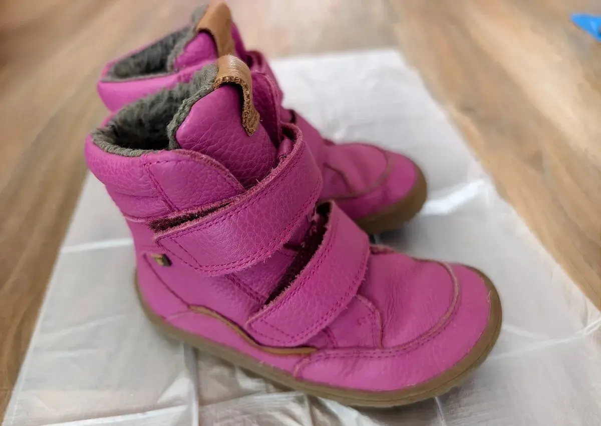 Dívčí zimní kožené barefoot boty Froddo s TEX membránou, vel