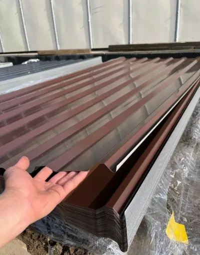 Trapézové plechy T18, Hnědá