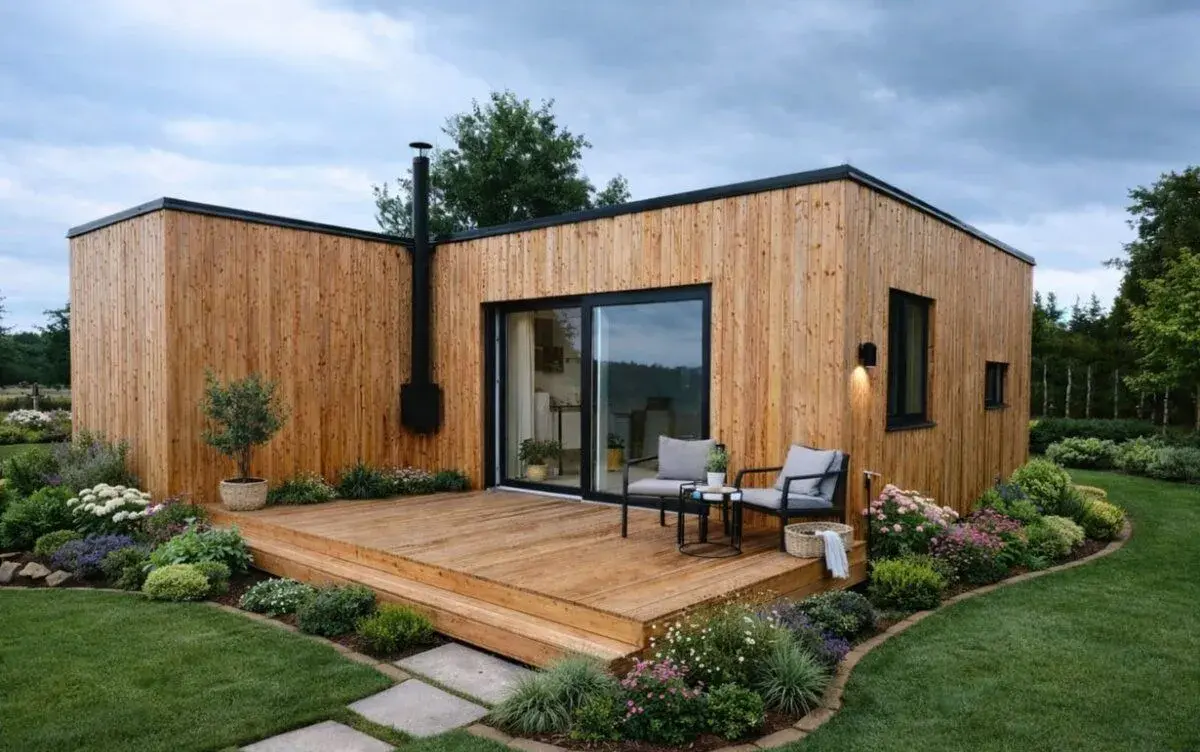 MODULOVÝ DŮM 48 m² – MODERNÍ DŘEVOSTAVBA NA KLÍČ
