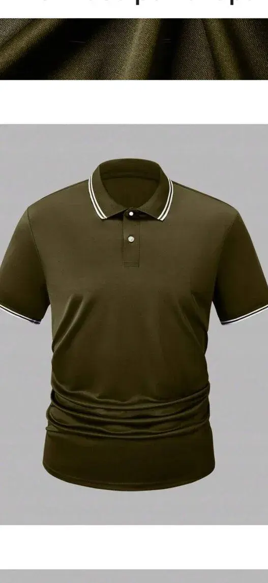 Pánské tričko polokošile khaki, nadměrná velikost 5XL,