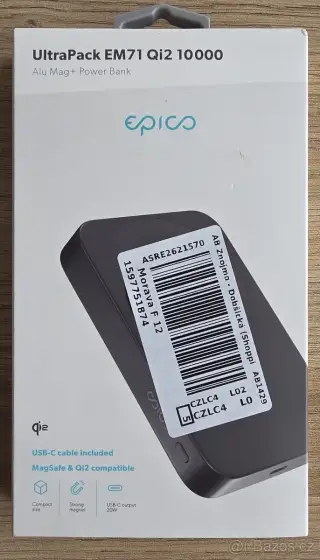 Qi2 bezdrátová power banka EPICO 10 000 mAh, MagSafe