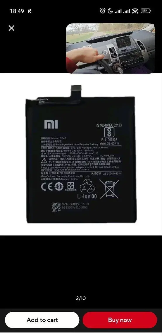 nova originalni baterie xiaomi