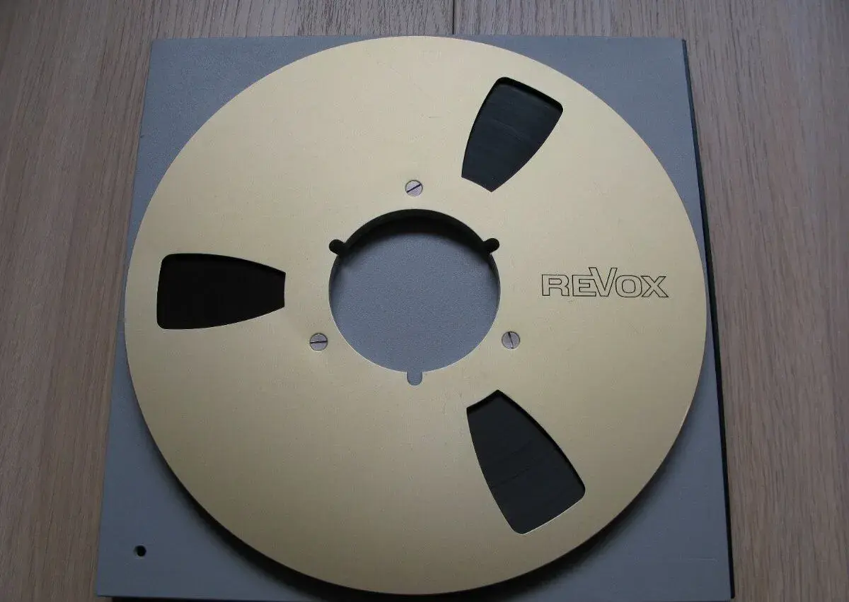 Magnetofonová alu cívka Revox 26,5 cm zlatá