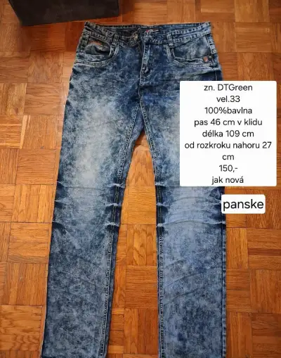 Modré pánské džíny vel. W33