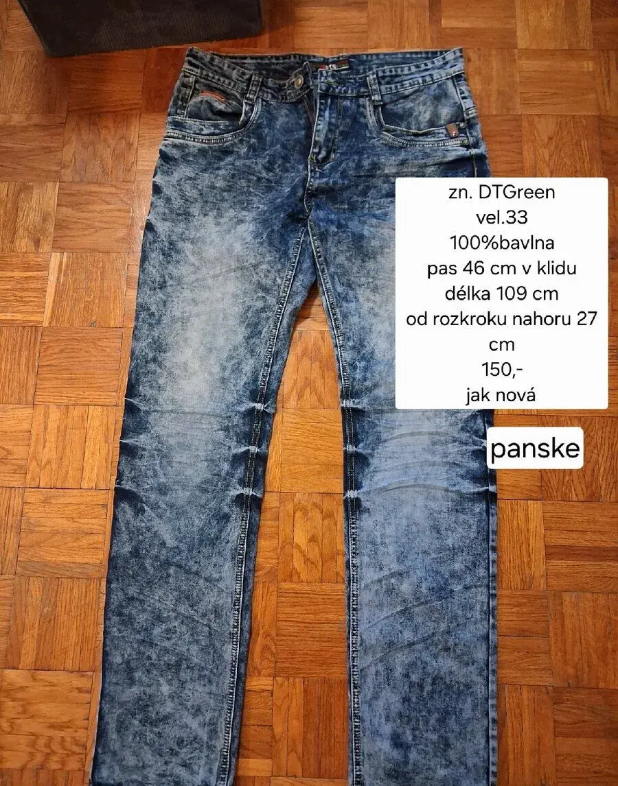 Modré pánské džíny vel. W33
