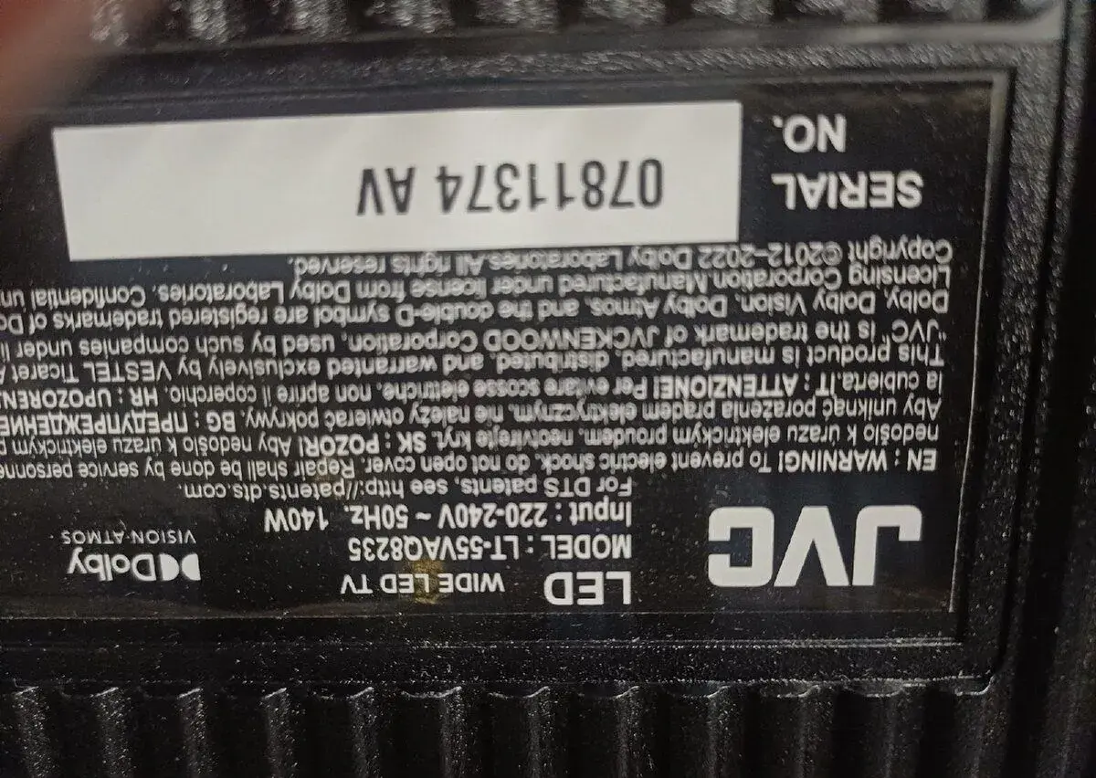 Lg 55nano853 a jvc 55
