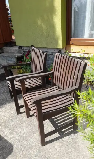 Teakového židle 2ks