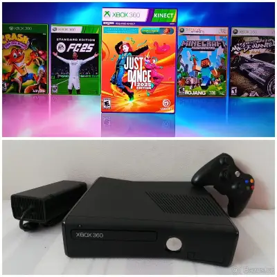 XBOX 360 Slim, 250GB, RGH3, spoustu her viz fotky