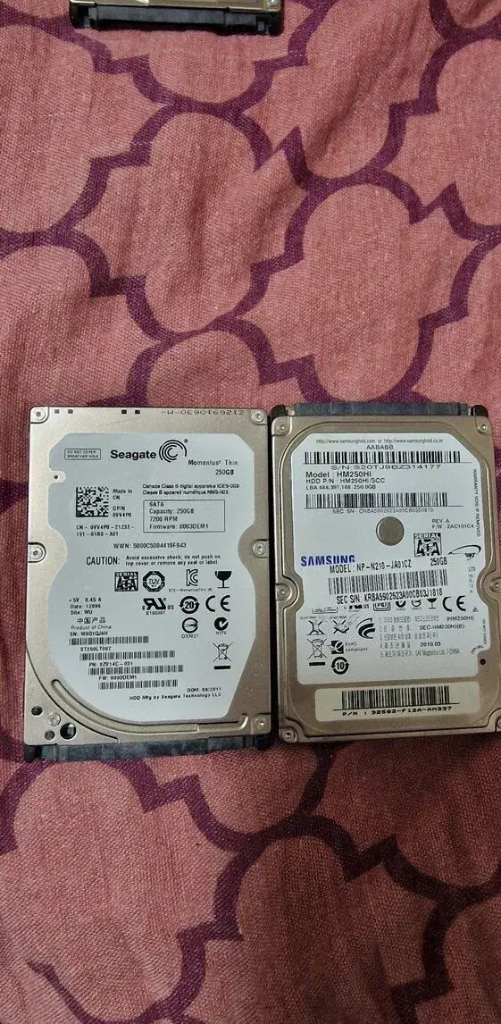 HDD SEAGATE 250GB,SAMSUNG 250GB