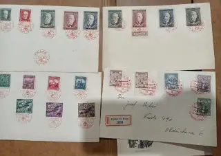 Sbírka 96ks obálek a FDC ČSR. Vzácná razítka TGM, Sv.Václav