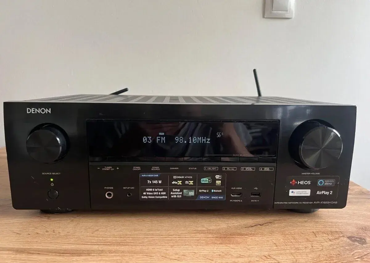 DENON AVR-X1600H DAB 7.2 Dolby Atmos HEOS 4K