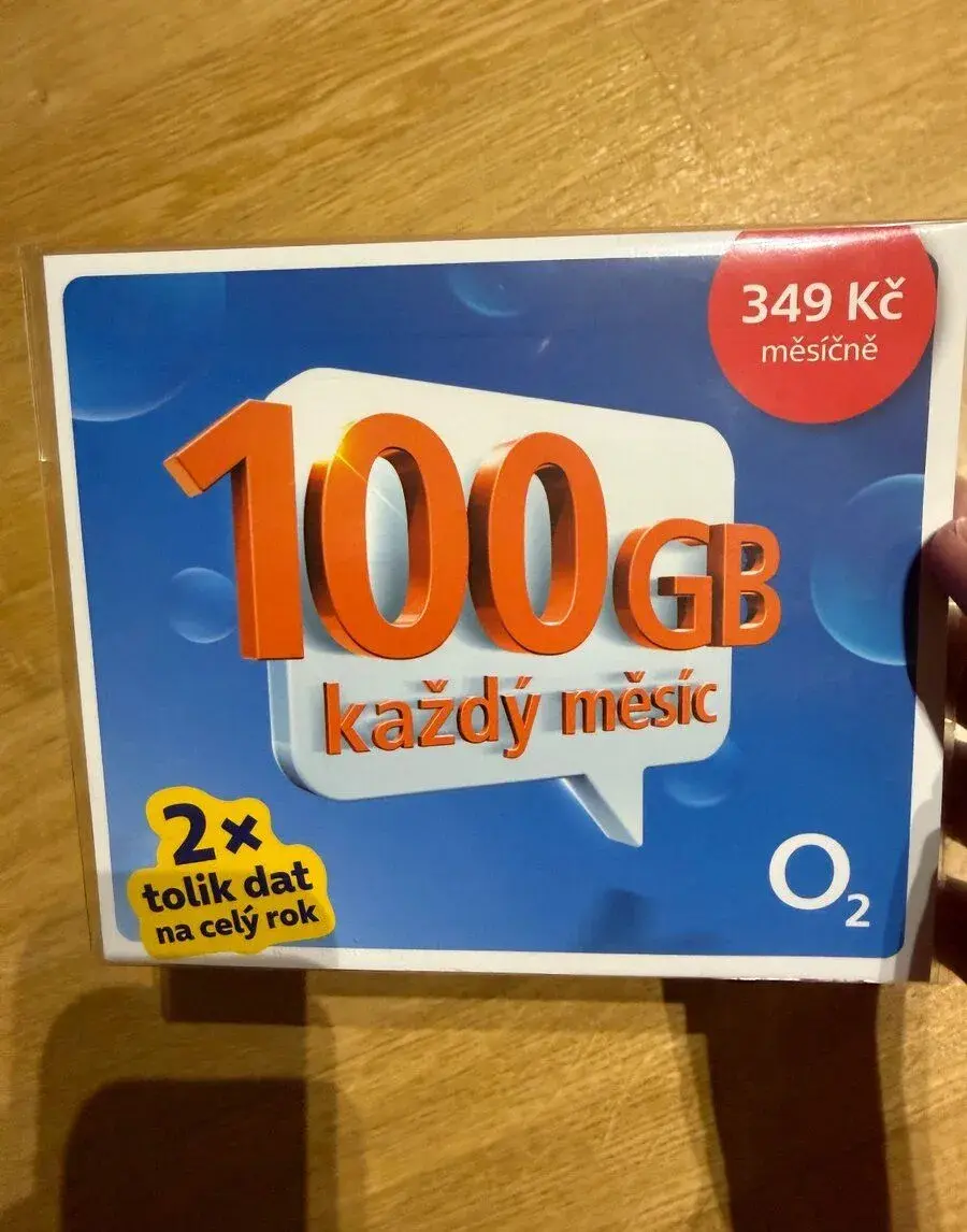 O2 Datamanie 100 + 100 GB dat limitovaná edice
