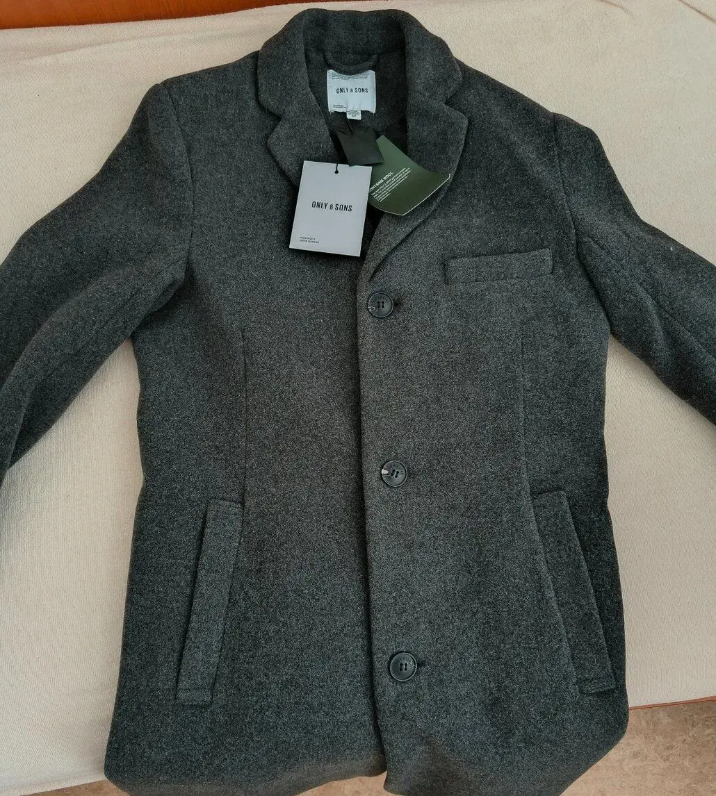 Only & Sons Přechodný kabát 'ONSJaylon' Dark Grey