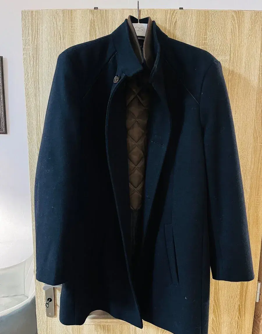 Elegantní vlněný pánský dlouhý kabát Koutný