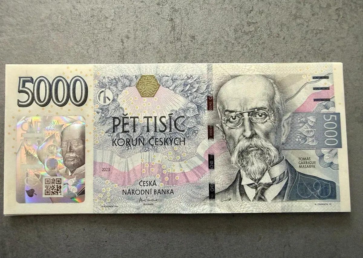 5000 ČNB výroční bankovka