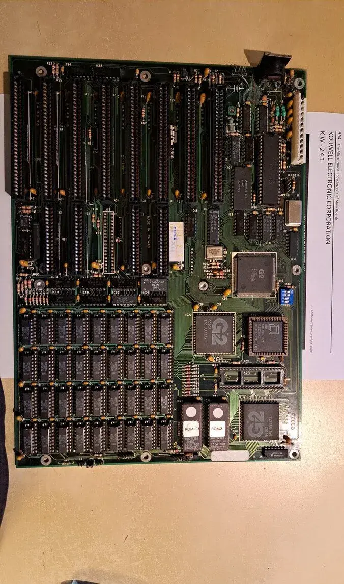 286 Motherboard Kouwel KW-241 AMD N80L286-10/S 10MHz + 1MB