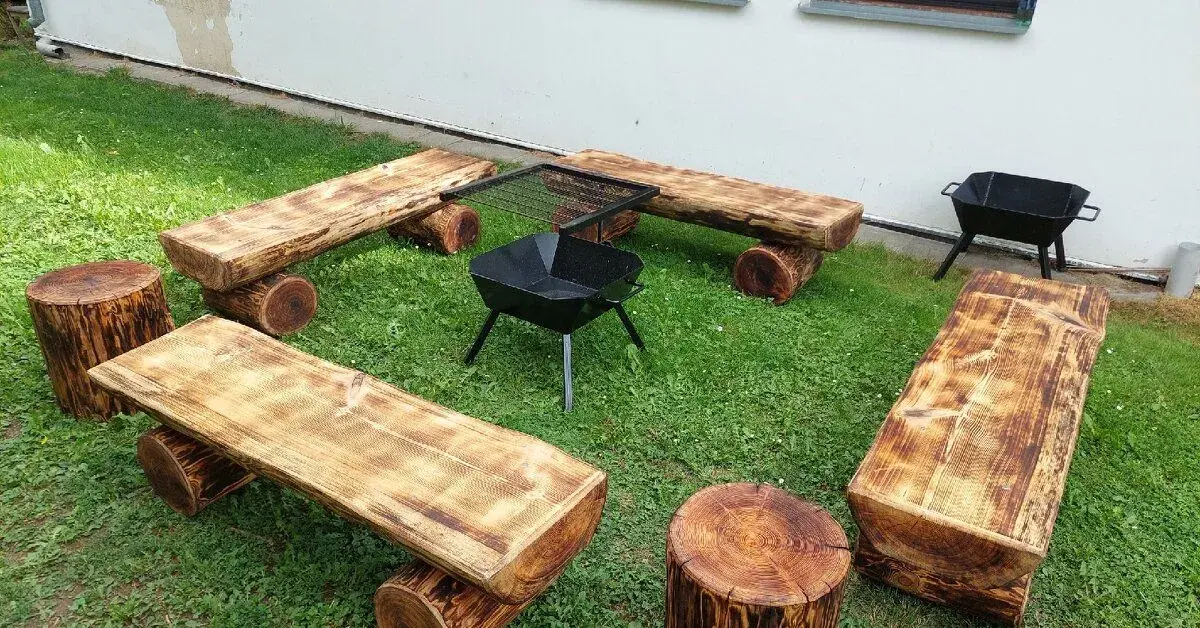 Ohniště včetně laviček