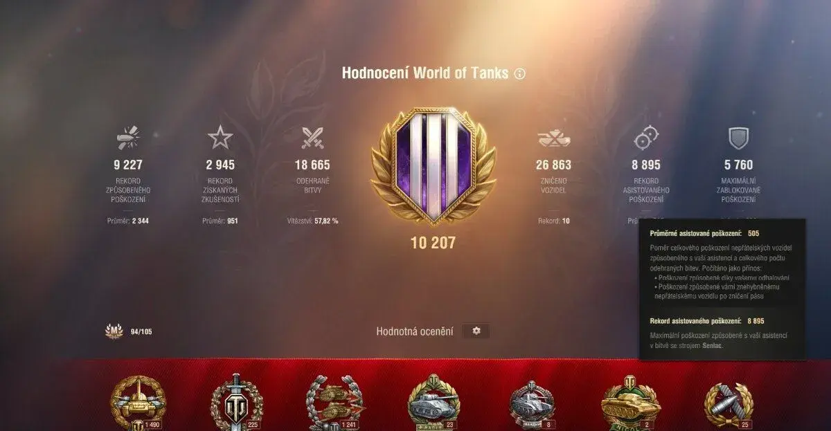 Super unicum World of tanks účet
