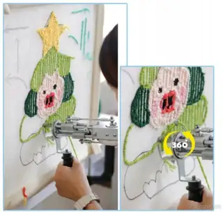 Elektrická tuftovací pistole 2v1 pro výrobu koberců