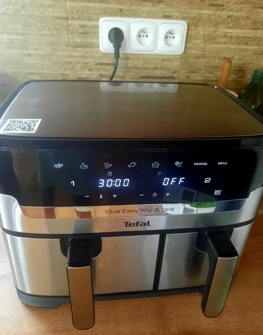 Dvojitá horkovzdušná fritéza Tefal Dual Easy Fry Grill 8,3 L