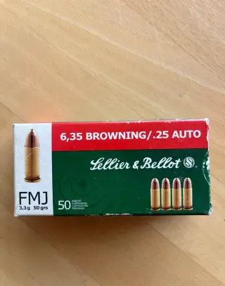 Naboje 6,35 browning/.25 auto