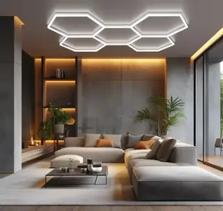 5x Hexagon LED světlo