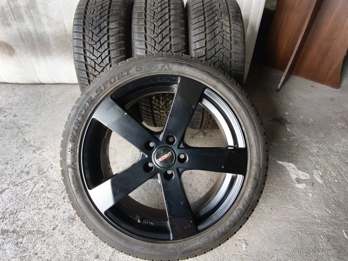 Alu kola 5x112 r18 zimní pneumatiky 225/45 r18 Dunlop 9mm