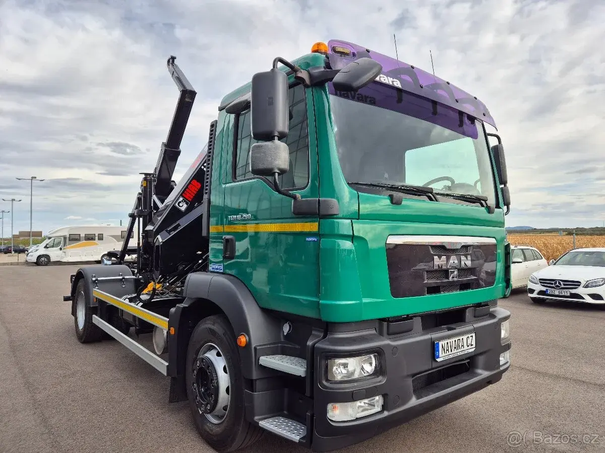 MAN TGM 18.290 RUKA HIAB 158 + NOSIČ KONTEJNERU