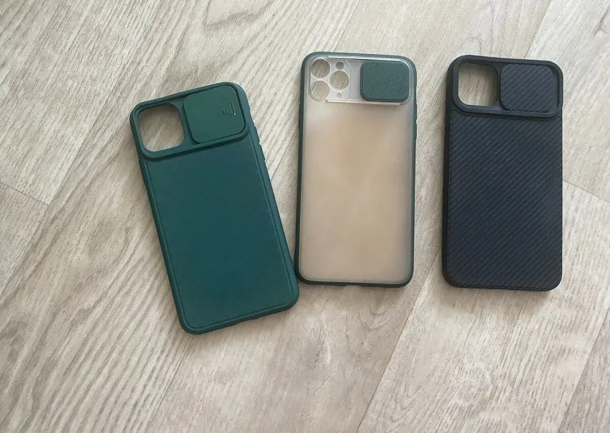 3x ochranný kryt na iPhone 11 Pro Max s posuvnou krytkou