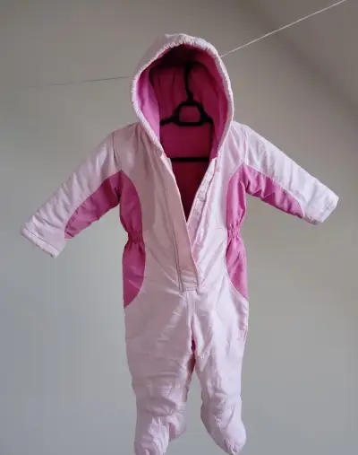 Zimní kombinéza vel. 12-18 měs, růžová