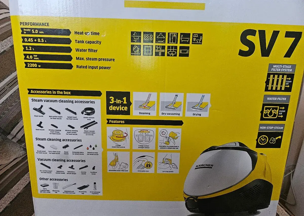 KÄRCHER SV 7 parní vysavač