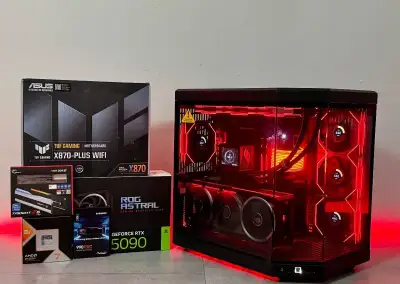HERNÍ PC R7 9800X3D/64GB RAM/RTX 5090/4TB SSD