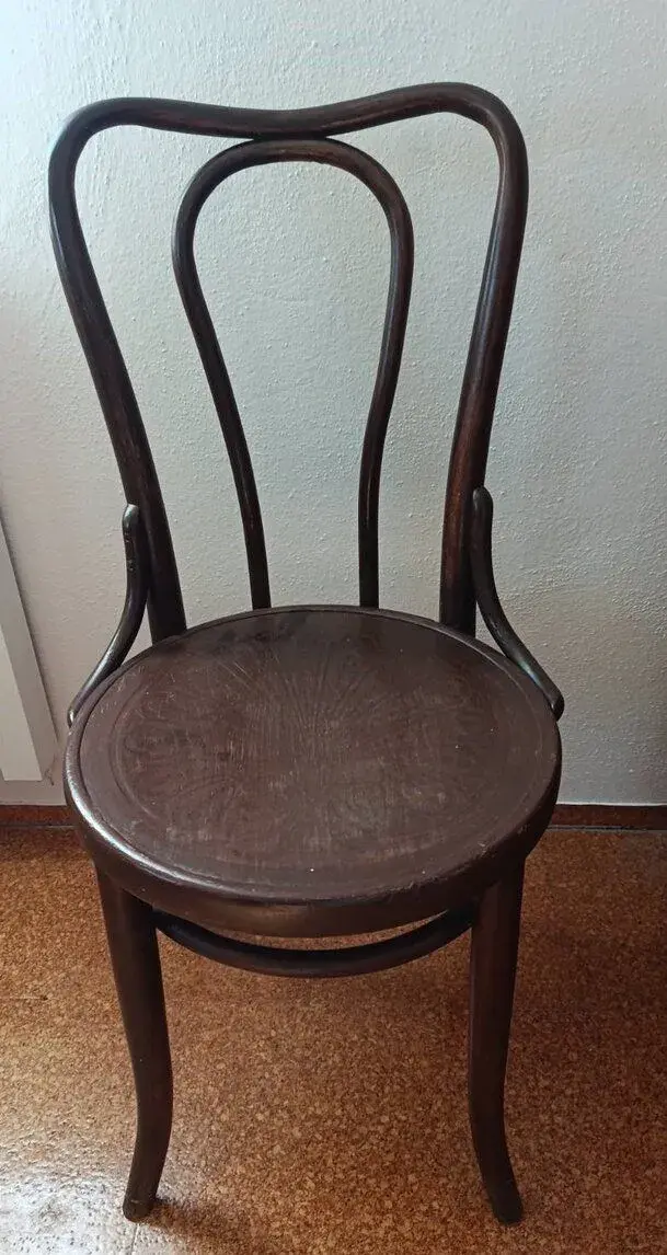 Starožitná ohýbaná židle – Thonet / Mundus typ, lisovaný or