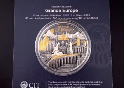 Stříbrná mince 3 oz Hidden Treasure Grande Europe 2025