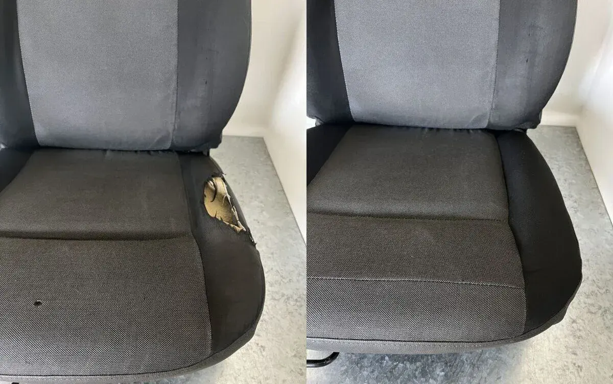 Oprava autosedadel – čalounění, prosezené sedačky.