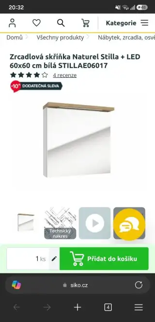 Koupelnová skříňka se zrcadlem
