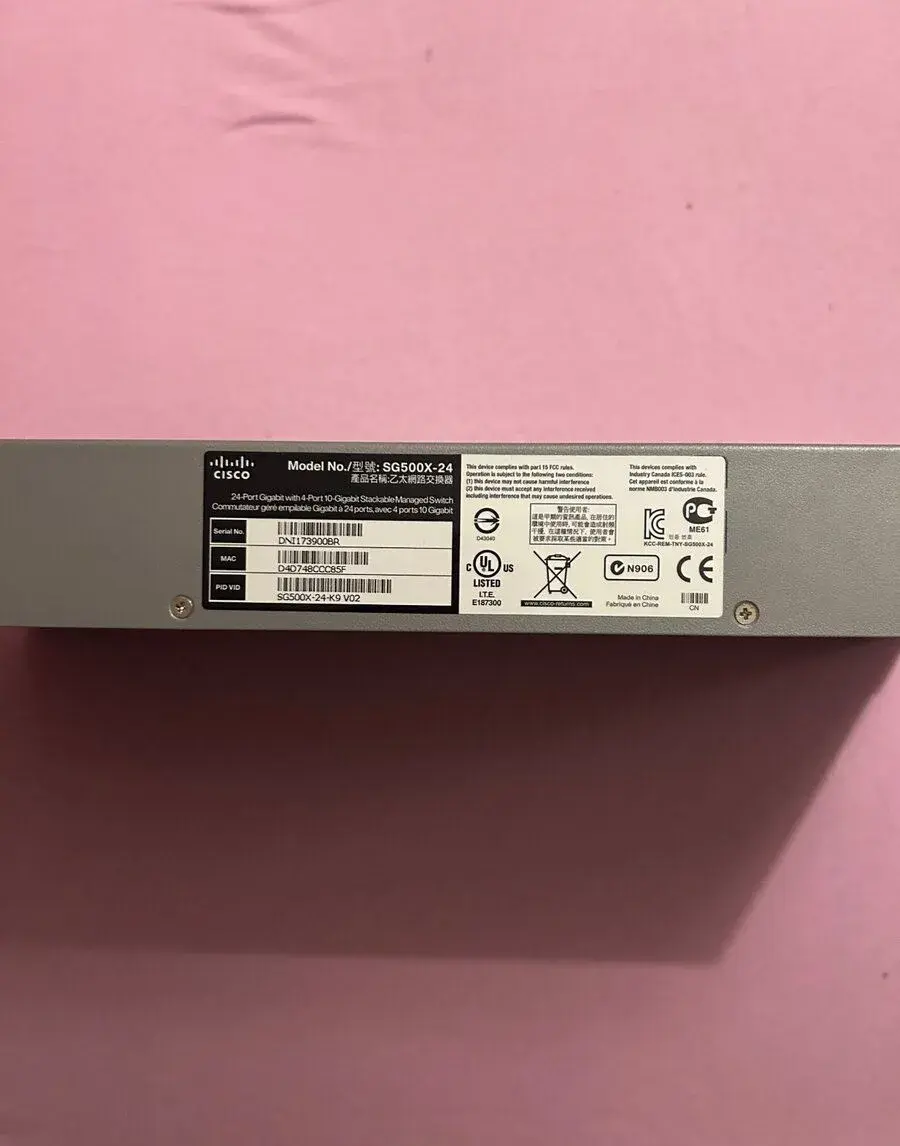 Cisco SG500X-24 – 24× Gigabit + 4× 10G SFP+, L3 managed swit