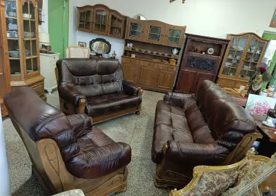 kožená sedací souprava