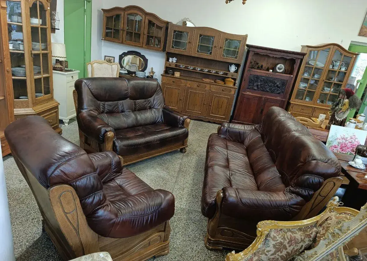 kožená sedací souprava