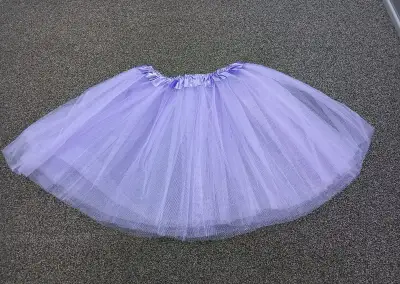 Tylová tutu sukně, délka 40 cm, cca 7-11 let, fialová