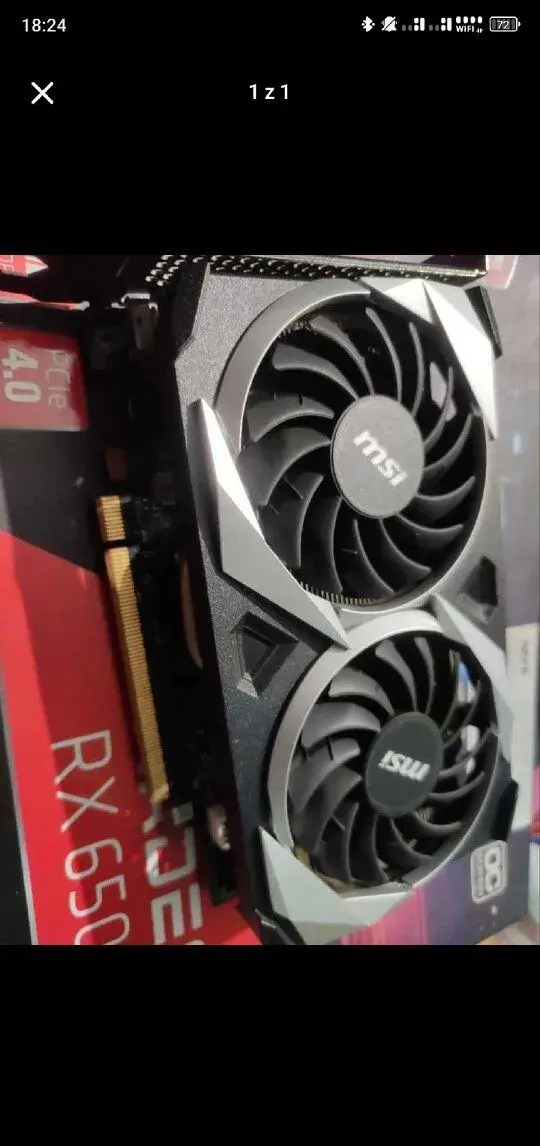 MSI Radeon RX 6500 XT 4G nepouzita fullhd