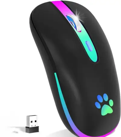 Bezdrátová dobíjecí myš KBCASE Bluetooth 5.2 + 2.4GHz
