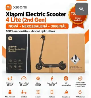 Xiaomi Electric Scooter 4 Lite (2nd Gen) – Nová Nerozbalená
