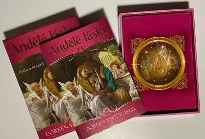 Andělé lásky - Doreen Virtue-kniha+44karet, vše jako nové