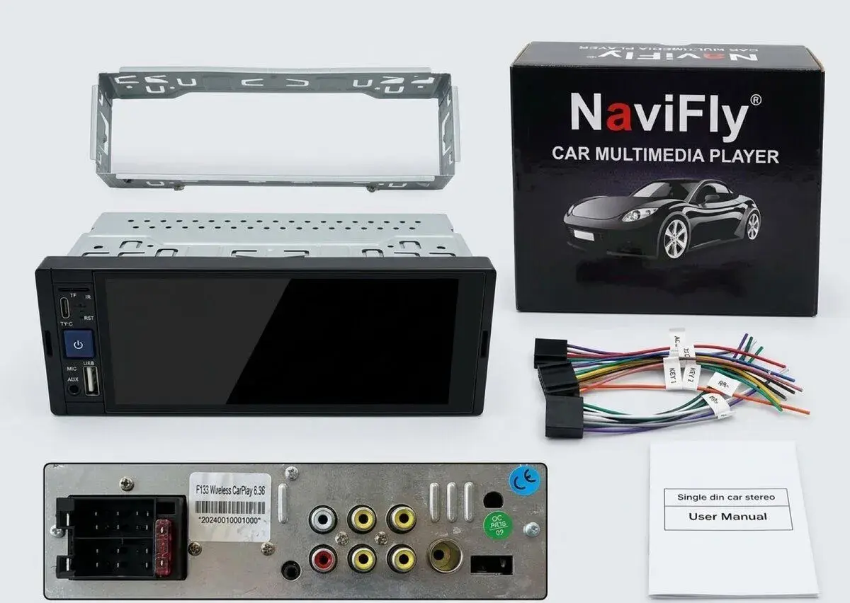 1DIN autorádio - bezdrátový CarPlay a Android Auto
