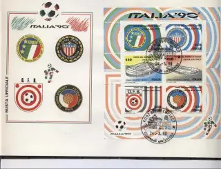 Italské FDC k MS ve fotbale Italia 1990