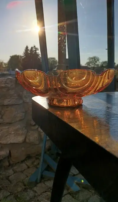 JOSEF INWALD ART DECO SKLENĚNÁ MÍSA
