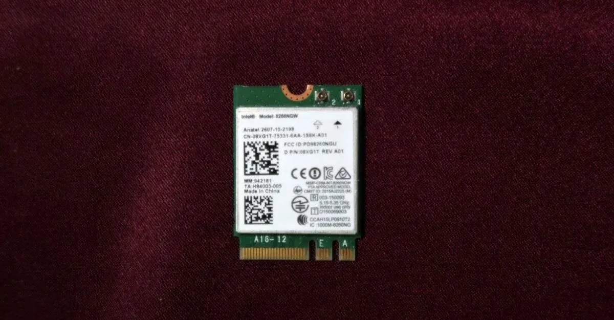 Intel WIFI Dual band 8260NGW 2,4/5GHz + Bluetooth 4.2