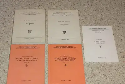 5x skripta fyzika: Mechanika, Termodynamika, cvičení
