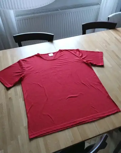 pánské červené triko jednobarevné, bez potisku, vel. XXL